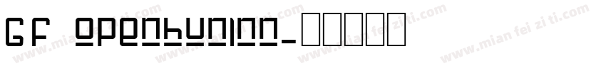 gf openhuninn字体转换